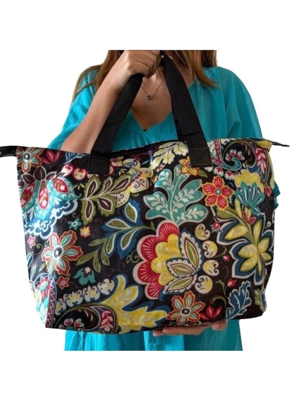 Bijoux Terner Beach and Pool Floral Tote Oversized Packable Travel Bag